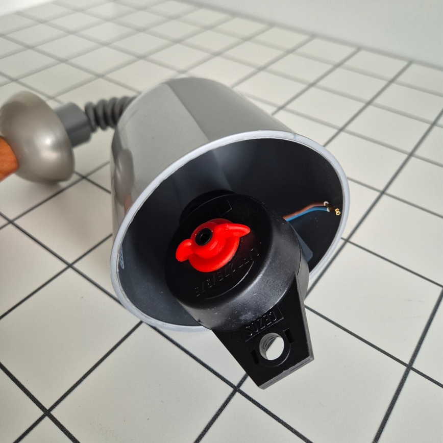 Витяжна люстра CHIARA 1xE27/60W/230V срібляста/темно-коричнева/бук