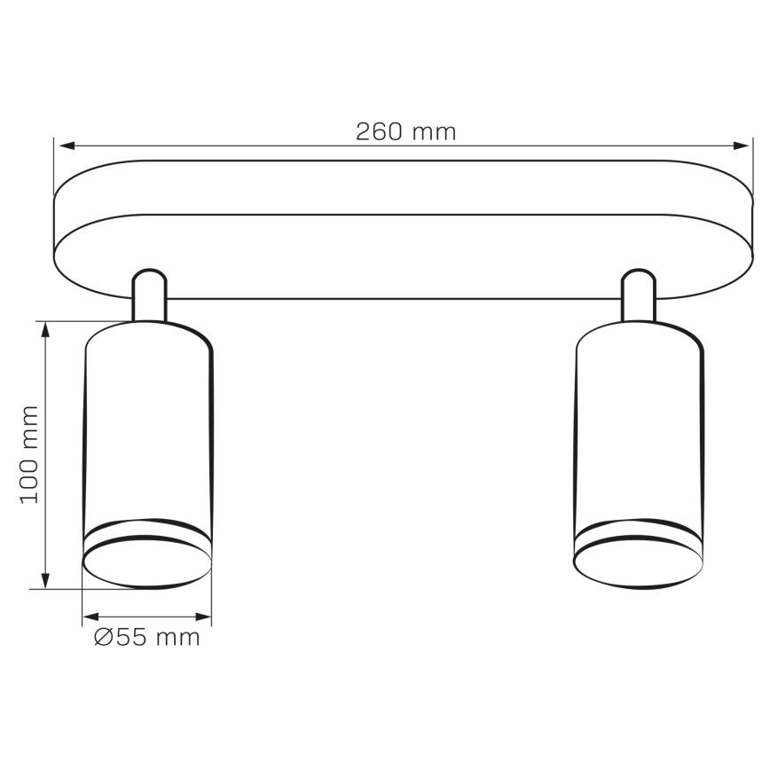 Світильник для ванної LED RGBW, що регулюється, TURYN 2xGU10/6,5W/230V 2700-6500K Wi-Fi IP44, білий