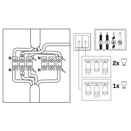 Світильник для ванної LED RGBW з диммером TURYN 3xGU10/6,5W/230V 2700-6500K Wi-Fi IP44 чорний