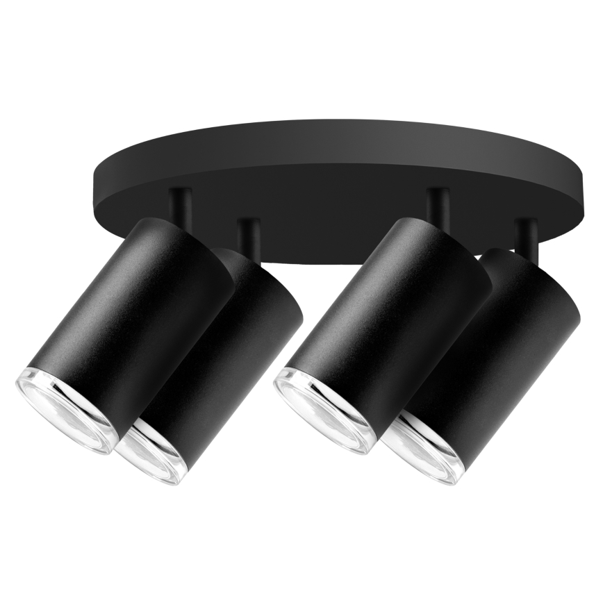 Світильник для ванної LED RGBW з регулюванням яскравості TURYN 4xGU10/6,5W/230V 2700-6500K Wi-Fi IP44 чорний