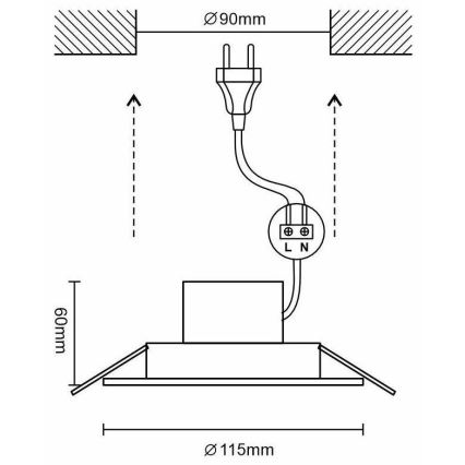 Світильник для ванної з регулюванням яскравості LED/10W/230V 3000K-6500K Wi-Fi Tuya IP44