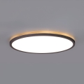 Світильник для ванної кімнати з LED, датчиком руху та сутінковим датчиком NIVERA LED/12W/230V IP54 3000/4000/6000K діаметром 22,5 см чорний + дистанційне керування