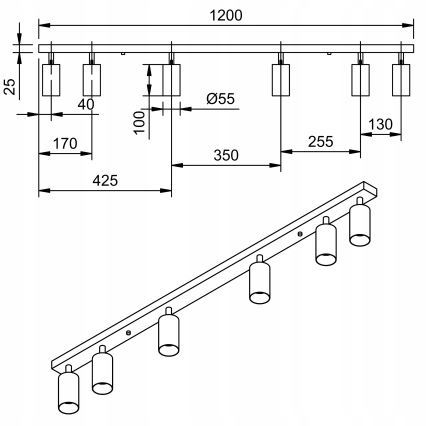 Світильник точковий LED ANGIE 6xGU10/6W/230V білий