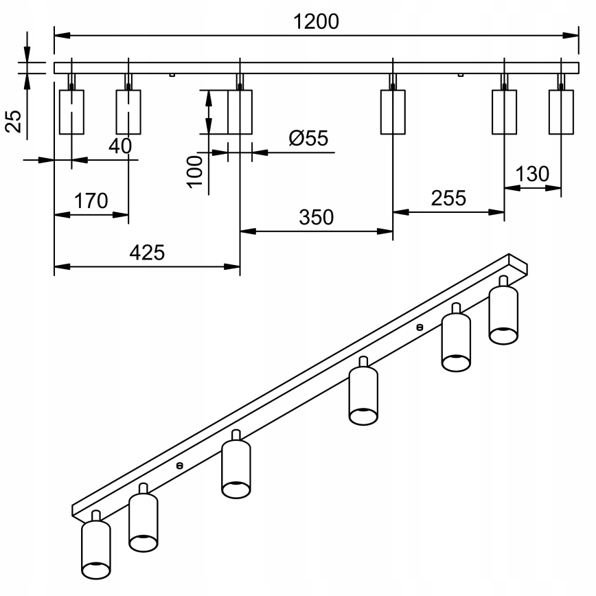 Світильник точковий LED ANGIE 6xGU10/6W/230V білий