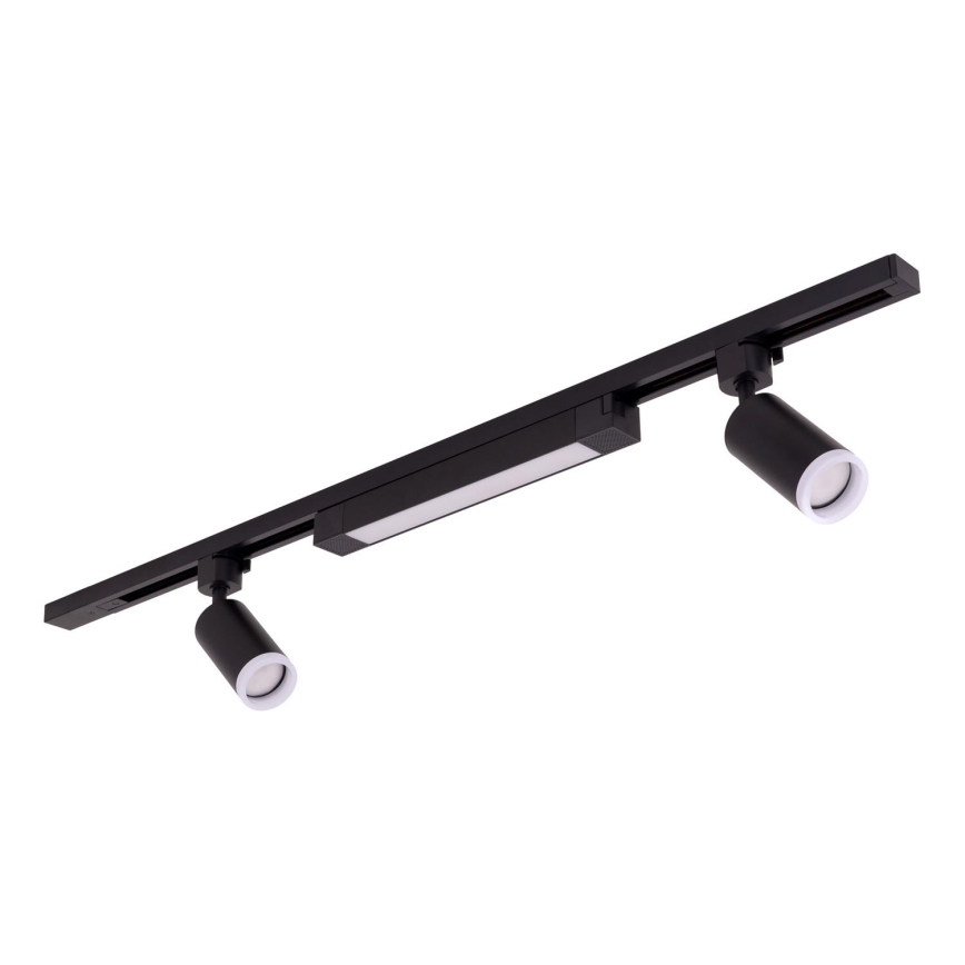 Світильник LED на рейковій системі TRACER 2xGU10/10W/230V + LED/20W 1 м чорний