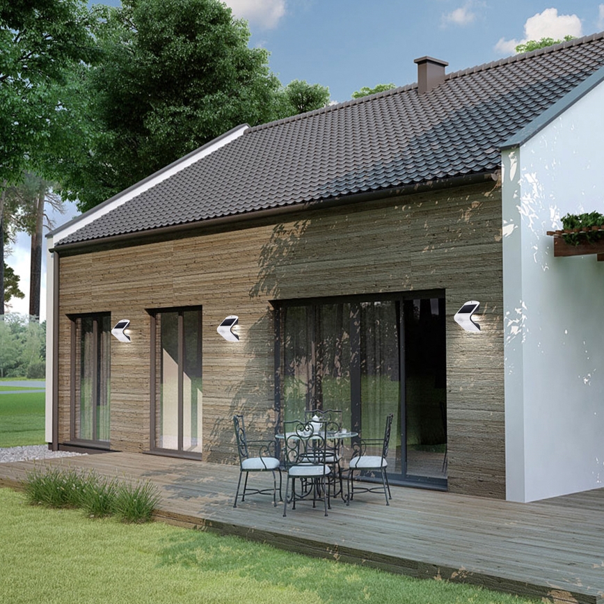 Світильник на сонячній батареї з LED, датчиком руху та сутінковим датчиком LED/1,5 Вт/1200 мАг 3,7 В IP65