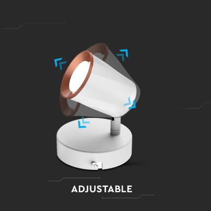 Світильник настінний точковий LED/5Вт/230В 4000К білий