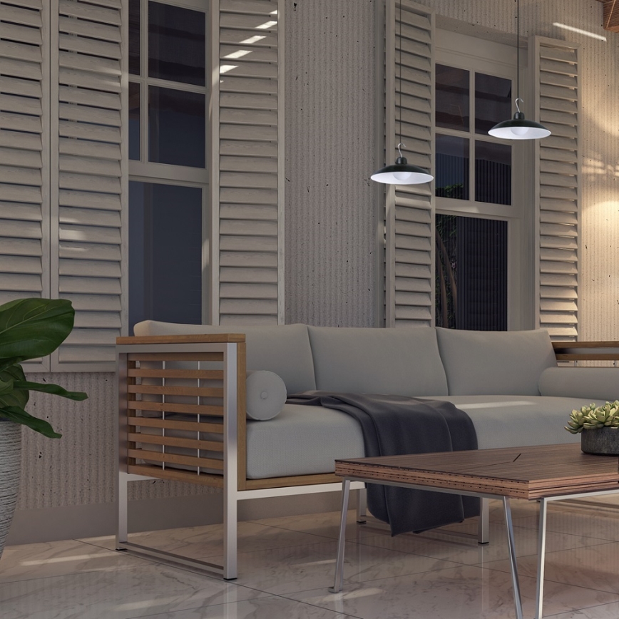 Світлодіодний регульований сонячний підвісний світильник із сутінковим датчиком LED/6W/3,7V 800 mAh IP44 + дистанційне керування