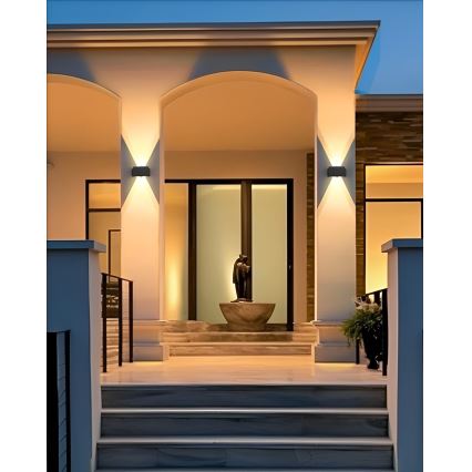 Світильник настінний сонячний LED 4xLED/1,5W/3,7V 1500 mAh IP54 чорний