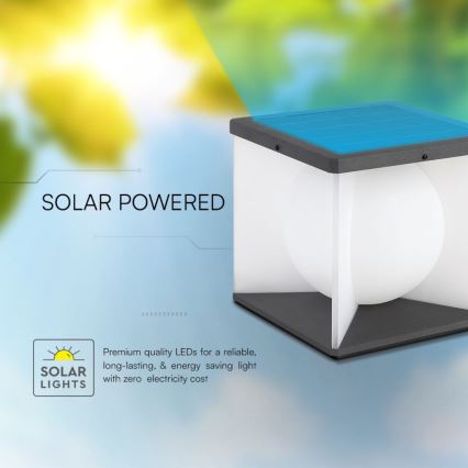 Світлодіодний регульований сонячний настінний світильник LED/3W/3,7V IP65 3000K 2600 mAh + дистанційне керування