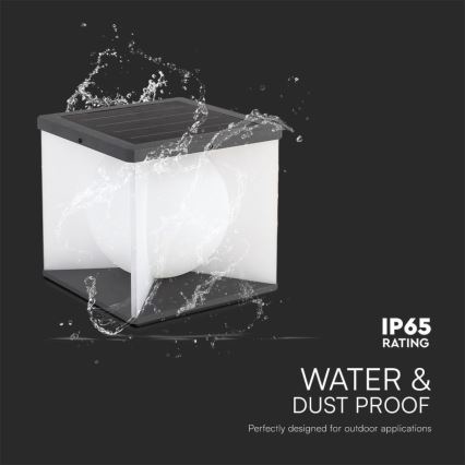 Світлодіодний регульований сонячний настінний світильник LED/3W/3,7V IP65 3000K 2600 mAh + дистанційне керування