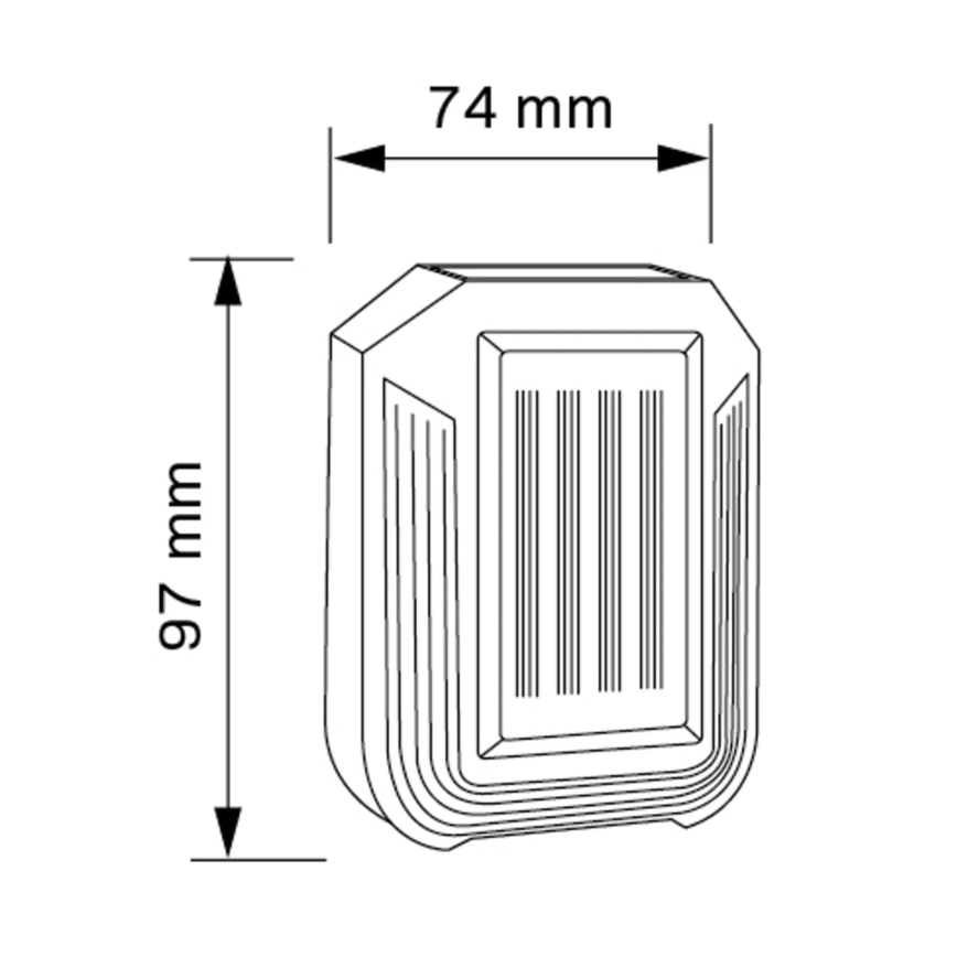 Світлодіодний сонячний настінний світильник LUCE LED/1,2V 400 mAh IP44