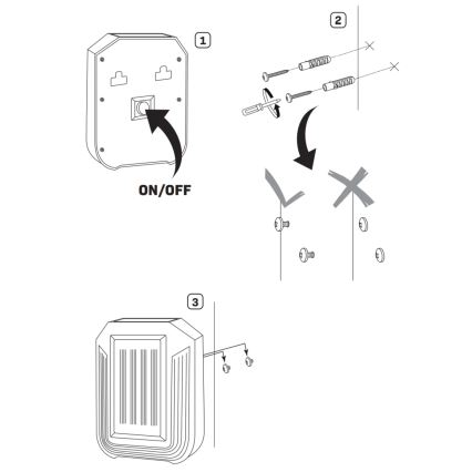 Світлодіодний сонячний настінний світильник LUCE LED/1,2V 400 mAh IP44