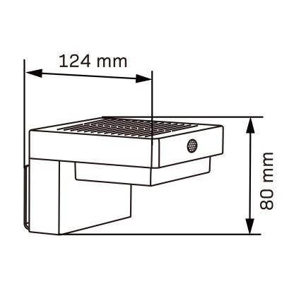 Світильник на сонячних батареях з LED і датчиком MALI LED/4,5W/3,7V 2000 mAh IP44 чорний