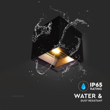 Світильник на сонячних батареях з LED, настінний, з датчиком, LED/9 Вт/3,7 В 3000/4000/5000K 2600 мАг IP65 чорний