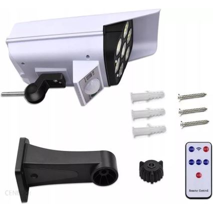 Світлодіодна сонячна модель камери безпеки з датчиком КАМЕРА LED/1W/3,7V 1200 мАг IP44 + дистанційне керування