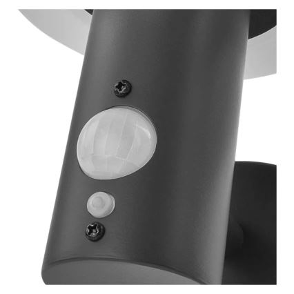 Світильник на сонячній батареї для стіни з датчиком LED/2W/3,7V 1200 mAh IP44