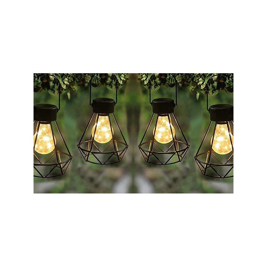 Світлодіодний сонячний підвісний світильник LED/0,1W/1,2V 600 мАг діам. 13 см