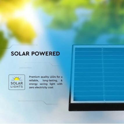 Світильник на сонячній батареї SPIKE LED/2W/5,5V IP65 6400K 1200 mAh