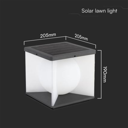 Світлодіодний регульований сонячний настінний світильник LED/3W/3,7V IP65 3000K 2600 mAh + дистанційне керування