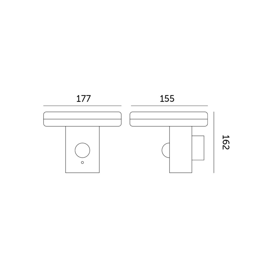 Світильник на сонячних батареях для настінного монтажу з датчиком SOLARIS3 LED/5,5W/3,7V 4000K IP44 2600 mAh