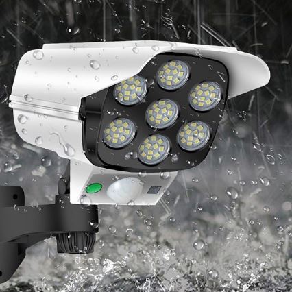 Світлодіодна сонячна модель камери безпеки з датчиком КАМЕРА LED/1W/3,7V 1200 мАг IP44 + дистанційне керування