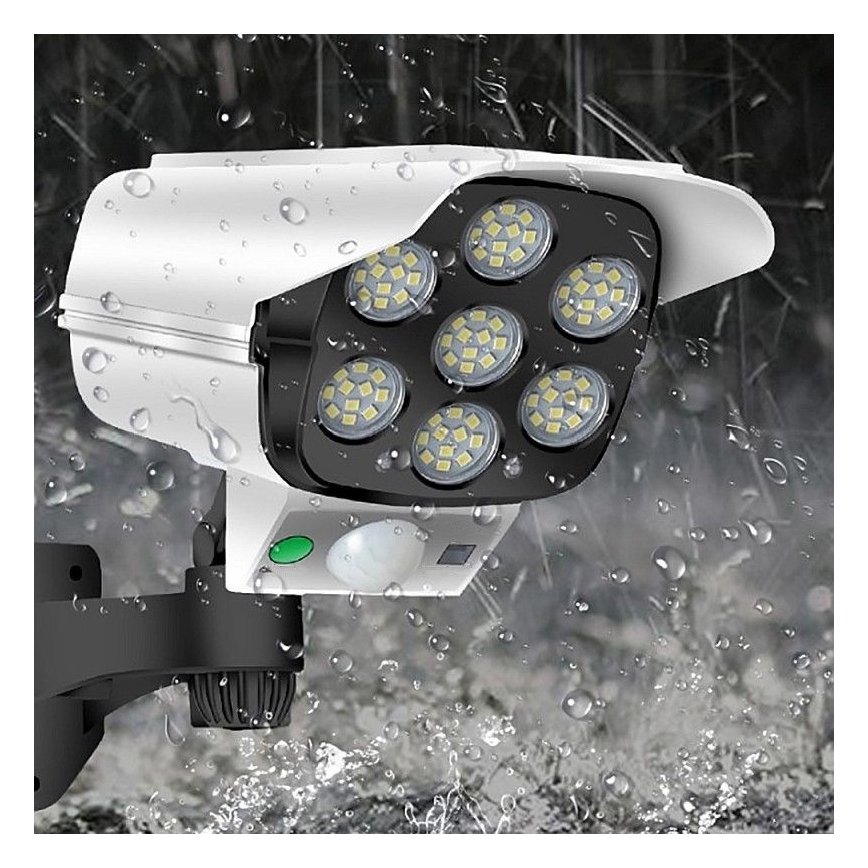 Світлодіодна сонячна модель камери безпеки з датчиком КАМЕРА LED/1W/3,7V 1200 мАг IP44 + дистанційне керування