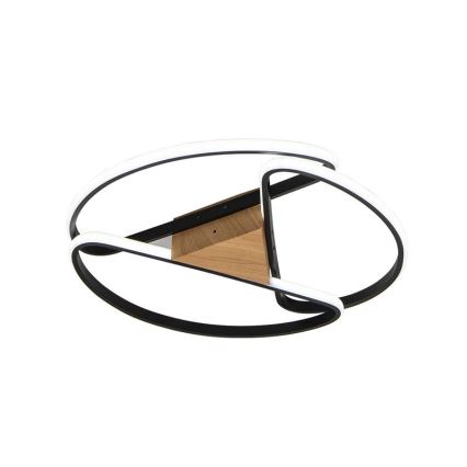 Світлодіодний регульований стельовий світильник LED/75W/230V 3000-6500K коричневий/чорний + дистанційне керування