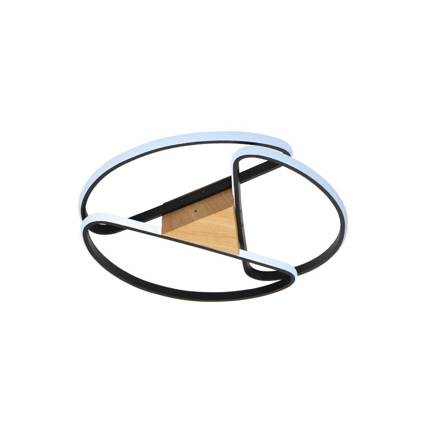 Світлодіодний регульований стельовий світильник LED/75W/230V 3000-6500K коричневий/чорний + дистанційне керування