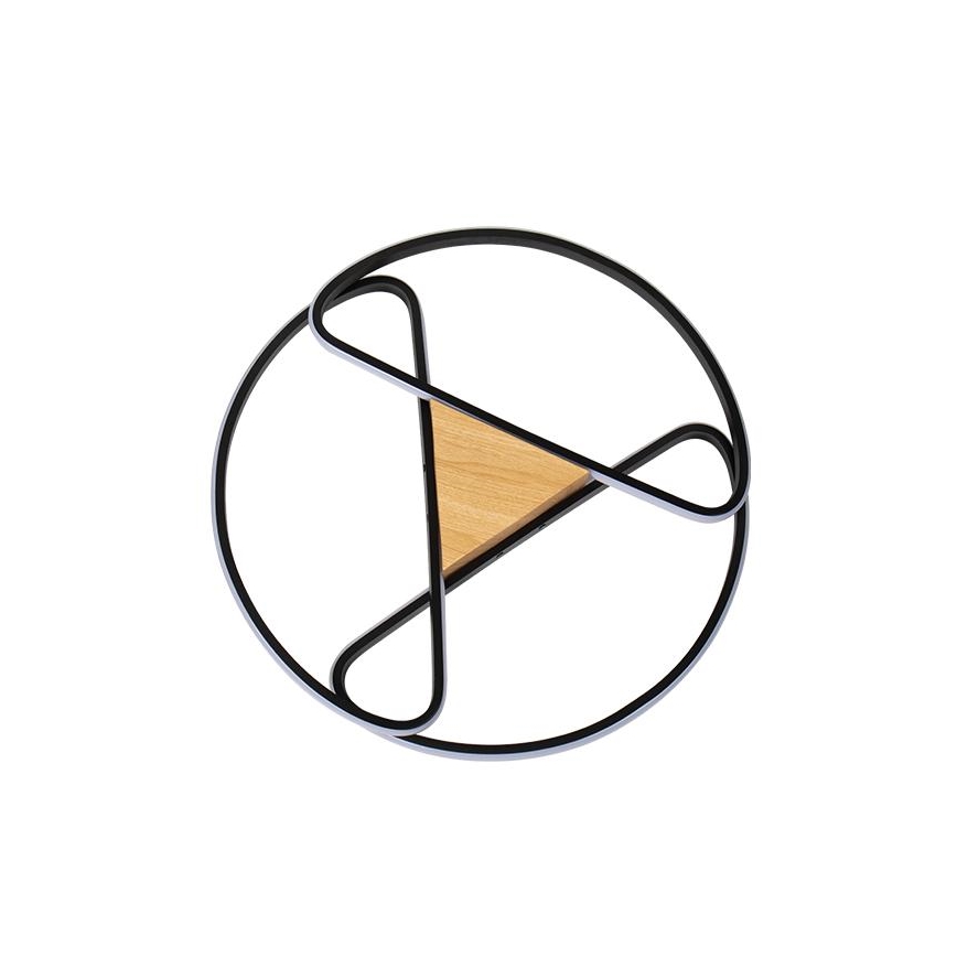 Світлодіодний регульований стельовий світильник LED/75W/230V 3000-6500K коричневий/чорний + дистанційне керування