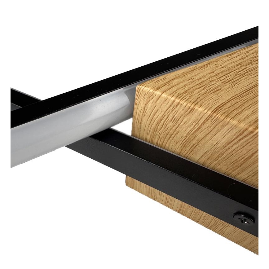 Світлодіодний регульований стельовий світильник LED/75W/230V 3000-6500K коричневий/чорний + дистанційне керування