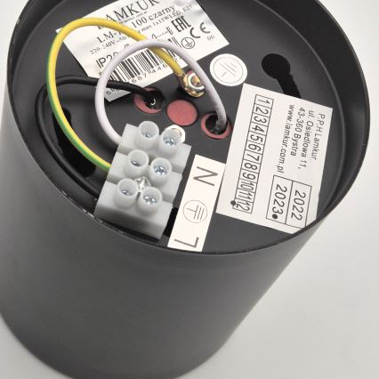 Світильник точковий LED TACO 1xE27/15W/230V чорний