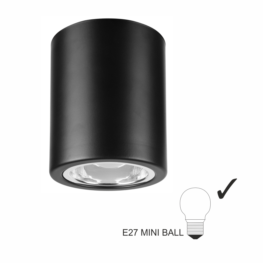 Світильник точковий LED TACO 1xE27/15W/230V чорний