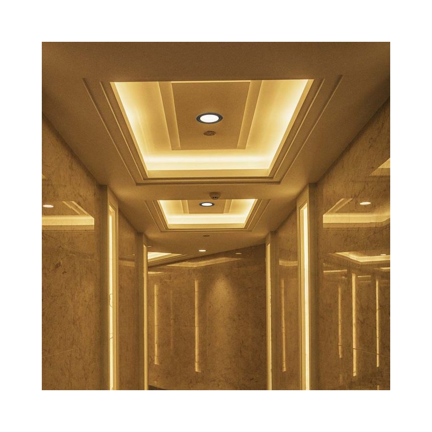 Світлодіодний точковий світильник для натяжної стелі LED/12W/230V 3000/4000/6400K діам. 12 см чорний