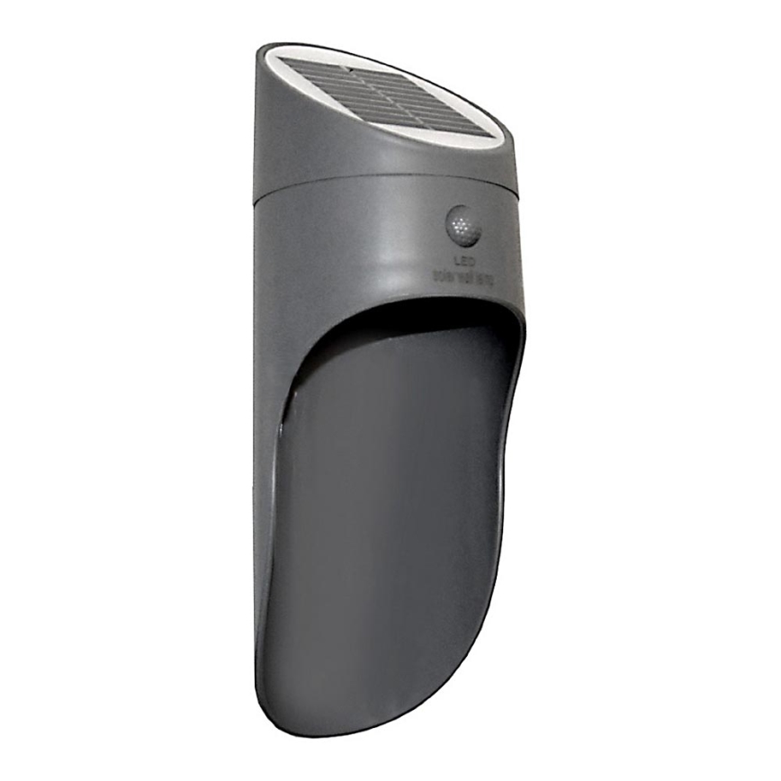 Світильник на сонячних батареях з LED і датчиком PALESA LED/1W/3,7V IP65 1800 mAh сірий