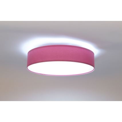 Світлодіодний регульований стельовий світильник SMART GALAXY LED/24W/230V діаметром 44 см рожевий/сріблястий 3000-6500K + дистанційне керування