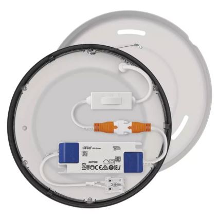 Світлодіодний стельовий світильник NEXXO LED/12,5W/230V 3000/3500/4000K діам. 17 см чорний