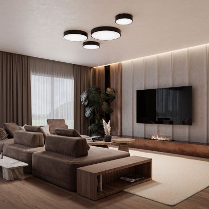 Світлодіодний стельовий світильник CLEO LED/24W/230V 4000K діам. 30 см чорний