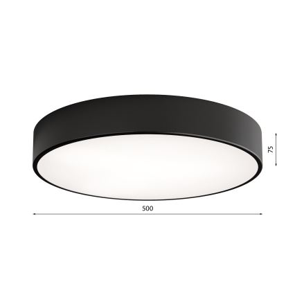 Світлодіодний стельовий світильник CLEO LED/69W/230V 4000K діам. 50 см чорний