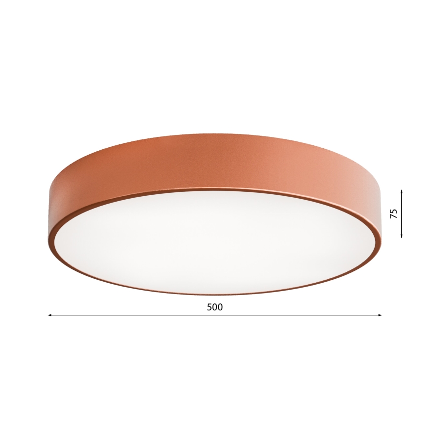 Світлодіодний стельовий світильник CLEO LED/69W/230V 4000K діаметром 50 см мідний