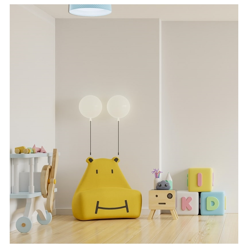 Світильник стельовий дитячий LED GALAXY KIDS LED/24W/230V блакитний в горошок/білий