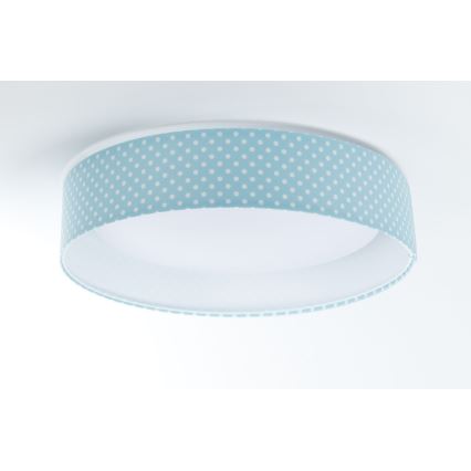 Світильник стельовий дитячий LED GALAXY KIDS LED/24W/230V блакитний в горошок/білий