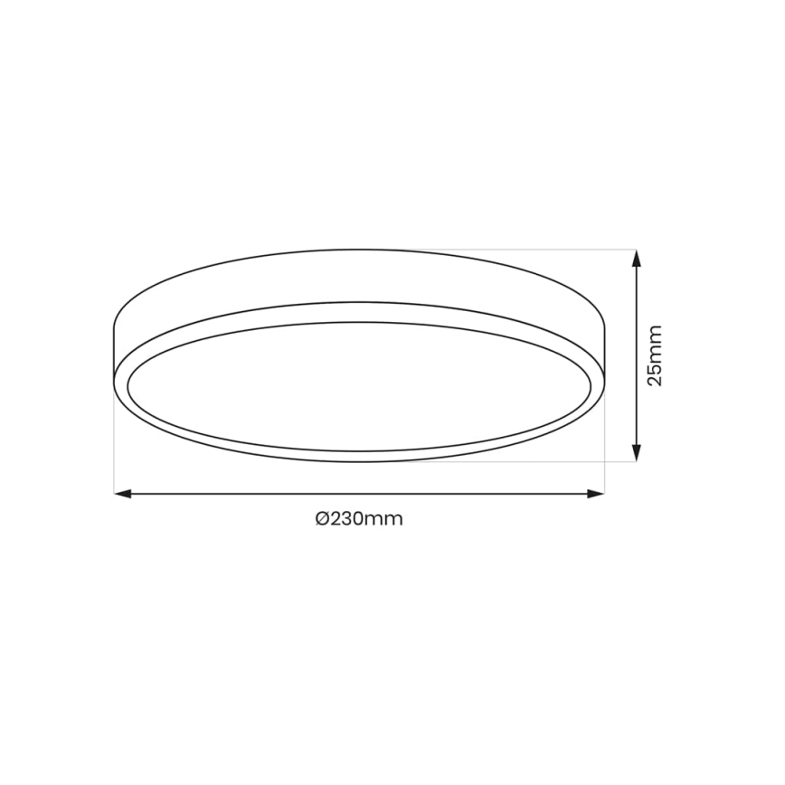 Світильник стельовий LED MAQ LED/18W/230V 3000/4000/6500K IP40 чорний