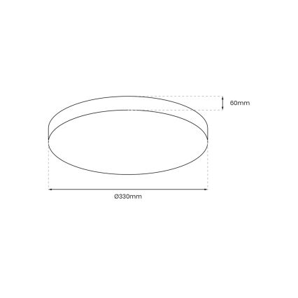 Світильник для ванної кімнати на стелю з LED і сенсором MAYA LED/13W/230V діам. 33 см IP44 чорний