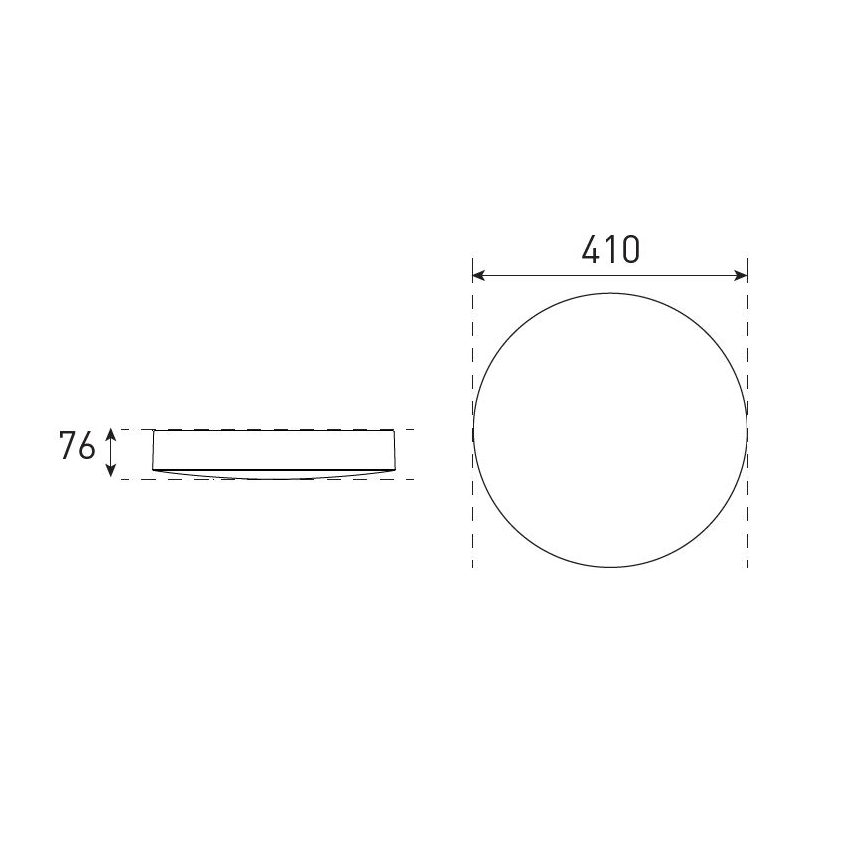 Світильник для ванної кімнати з LED димуванням VARIO LUMO LED/22/32W/230V 3000/4000/5700K діам. 41 см IP44 чорний