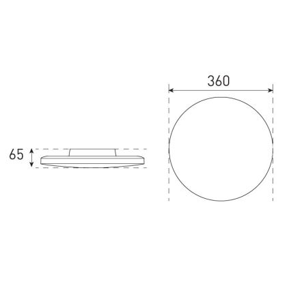 Світильник для ванної кімнати з LED-діммером VARIO NOVA LED/13/18W/230V 3000/4000/5700K діам. 36 см IP44 чорний
