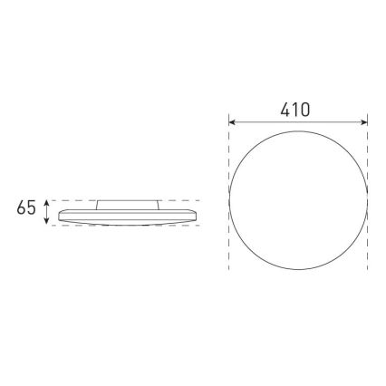 Світильник для ванної кімнати з LED-діммером VARIO NOVA LED/22/32W/230V 3000/4000/5700K діам. 41 см IP44 чорний
