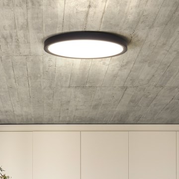 Світильник стельовий світлодіодний димований ESTELA LED/36W/230V діам.30 см чорний + дистанційне керування