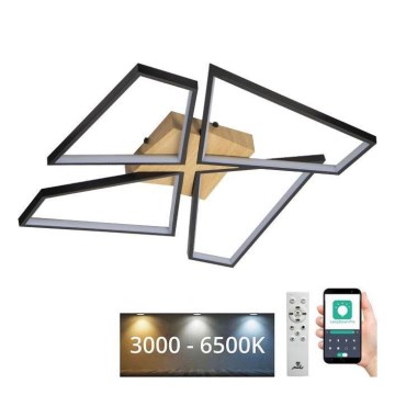 Світильник стельовий світлодіодний димований LED/115W/230V 3000-6500K коричневий/чорний + дистанційне керування