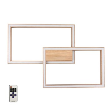 Світильник стельовий світлодіодний димований RAMME LED/48W/230V матовий дуб + дистанційне керування